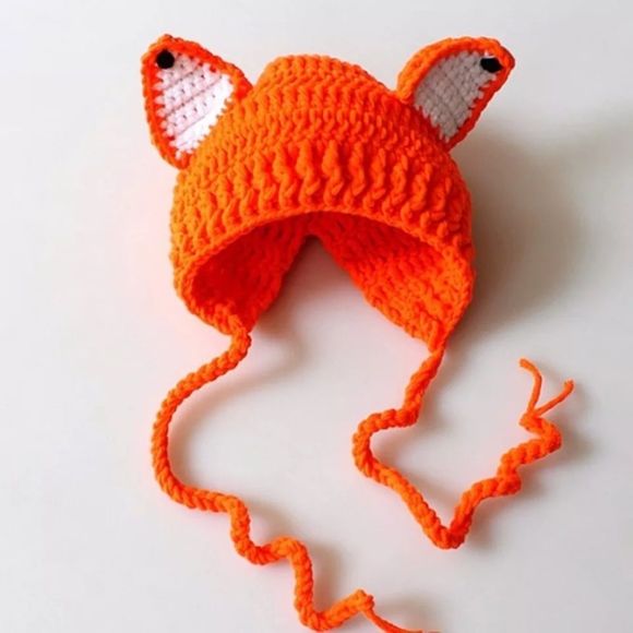 FOX Crochet Knit Baby Hat Gift Set - Picture 4 of 5